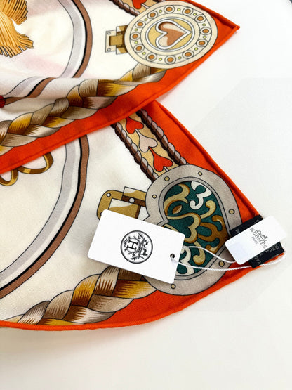 HERMES 25S SCARF 135 IN CASHMERE SILK 730647