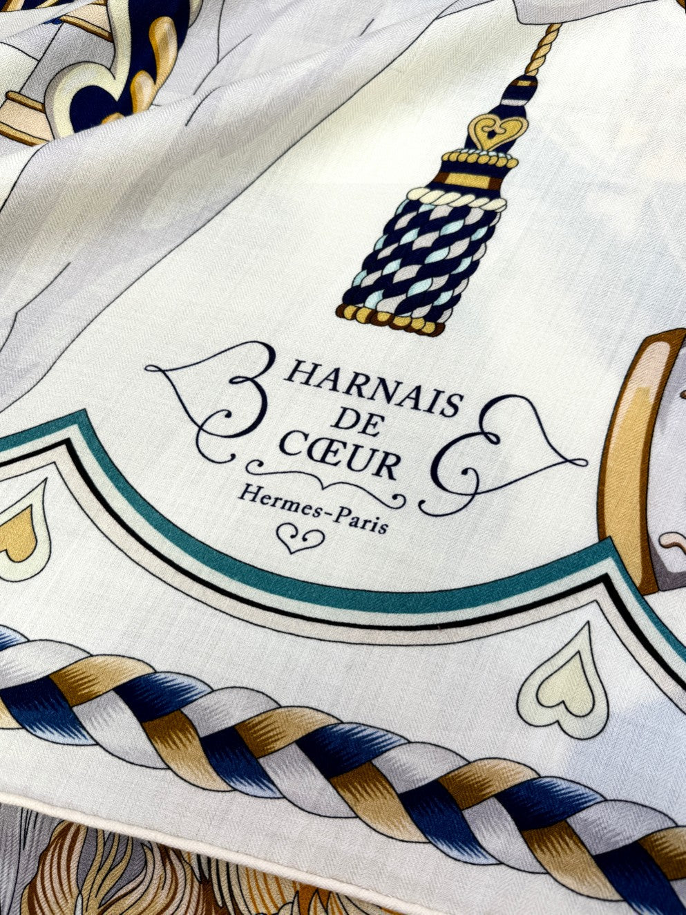 HERMES 25S SCARF 135 IN CASHMERE SILK 730648