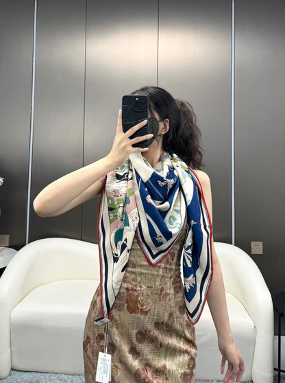 HERMES 25S SCARF 140 IN SILK 732118