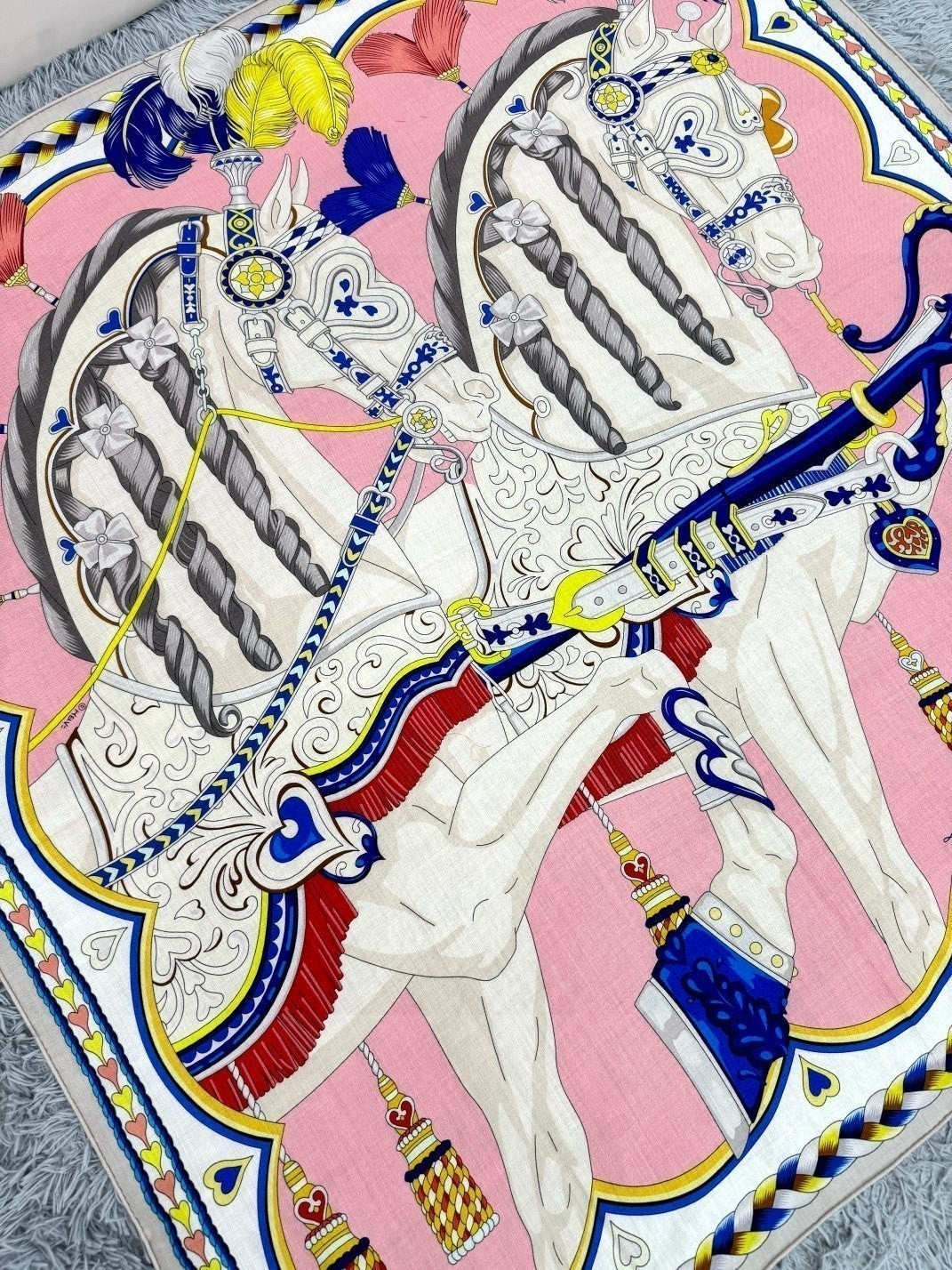 HERMES 25S SCARF 135 IN CASHMERE SILK 730648