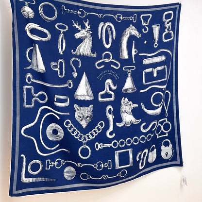 HERMES 25S SCARF 135 IN CASHMERE SILK 854594