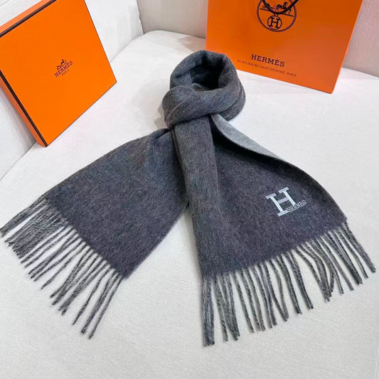 HERMES 25S SCARF 190 IN CASHMERE 986002