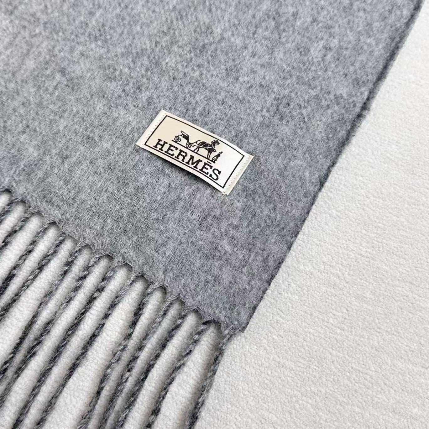 HERMES 25S SCARF 190 IN CASHMERE 986002