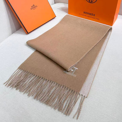 HERMES 25S SCARF 190 IN CASHMERE 985999