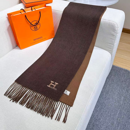 HERMES 25S SCARF 190 IN CASHMERE 986000