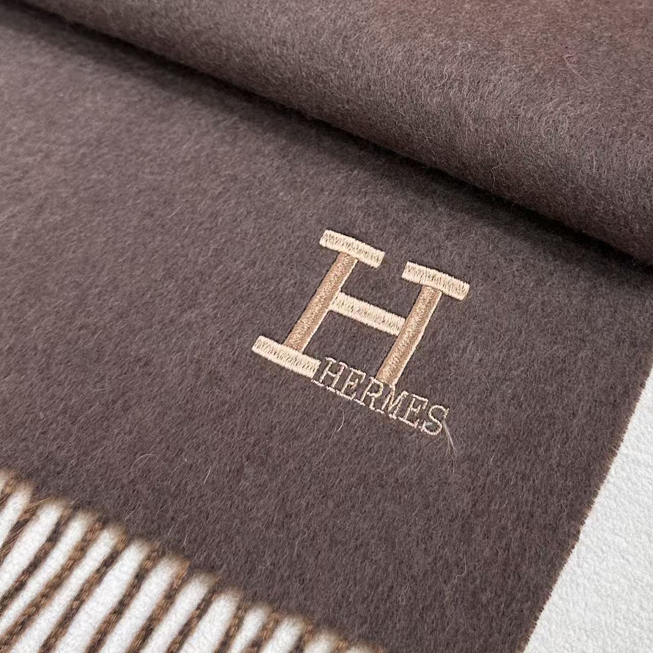 HERMES 25S SCARF 190 IN CASHMERE 986000