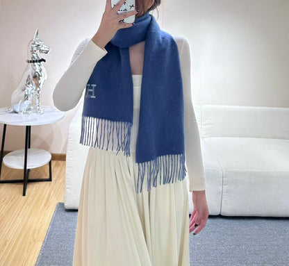 HERMES 25S SCARF 190 IN CASHMERE 986001