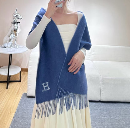 HERMES 25S SCARF 190 IN CASHMERE 986001