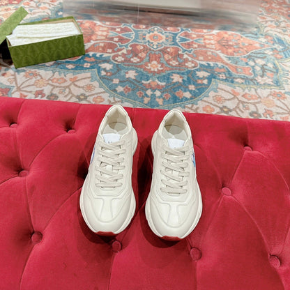 GG RHYTON TRAINER WHITE CALFSKIN WITH DOREMON MOTIF