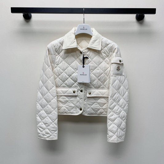 Moncler Style Women’s Short Down Jacket In White – Style 078