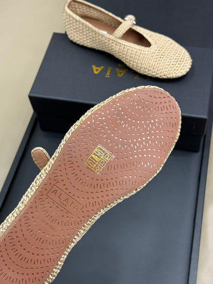 HANDWOVEN BALLET FLAT BEIGE