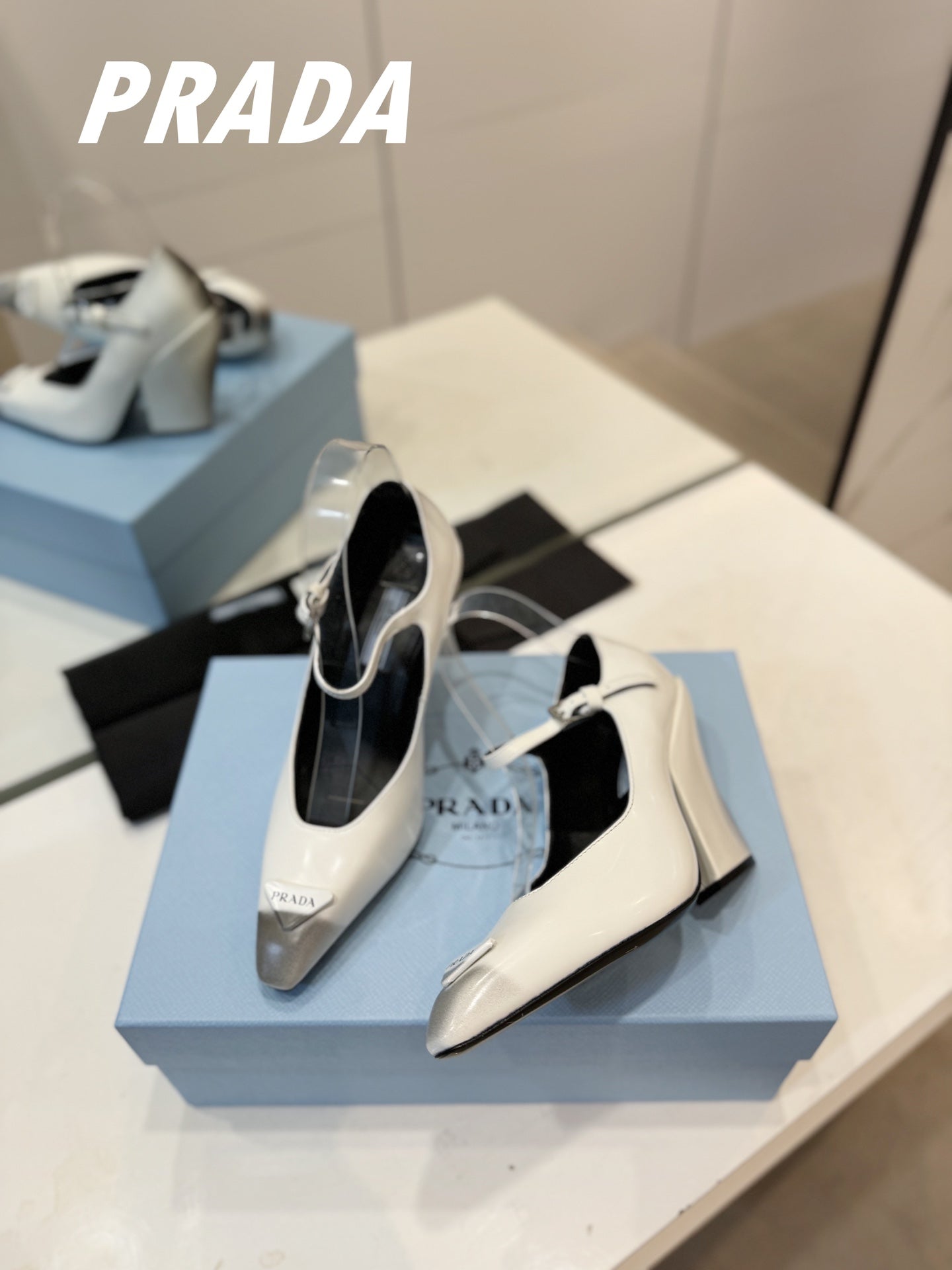 PRA BRUSHED PUMPS WHITE LAMBSKIN