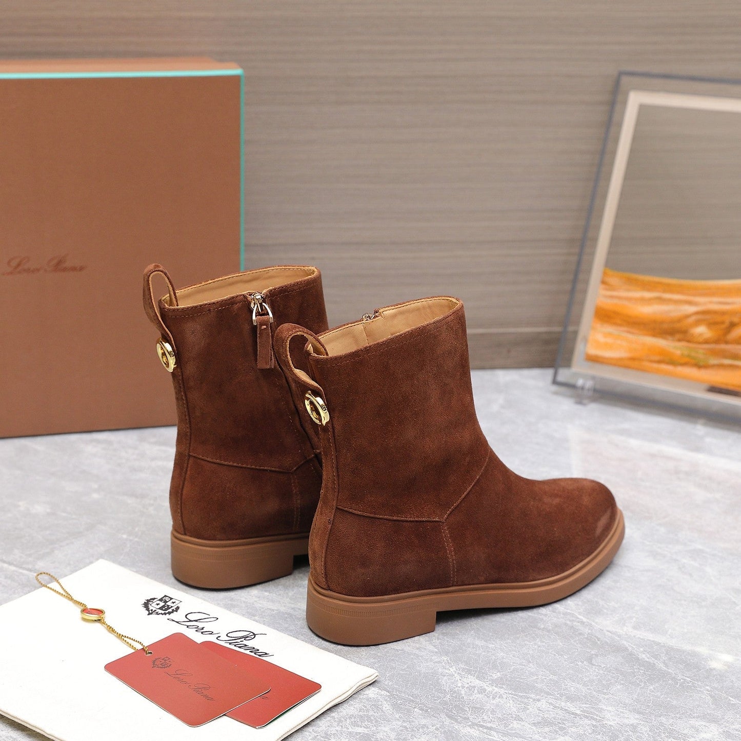 LP 25S KILDA ANKLE BOOT IN CHESTNUT SUEDE
