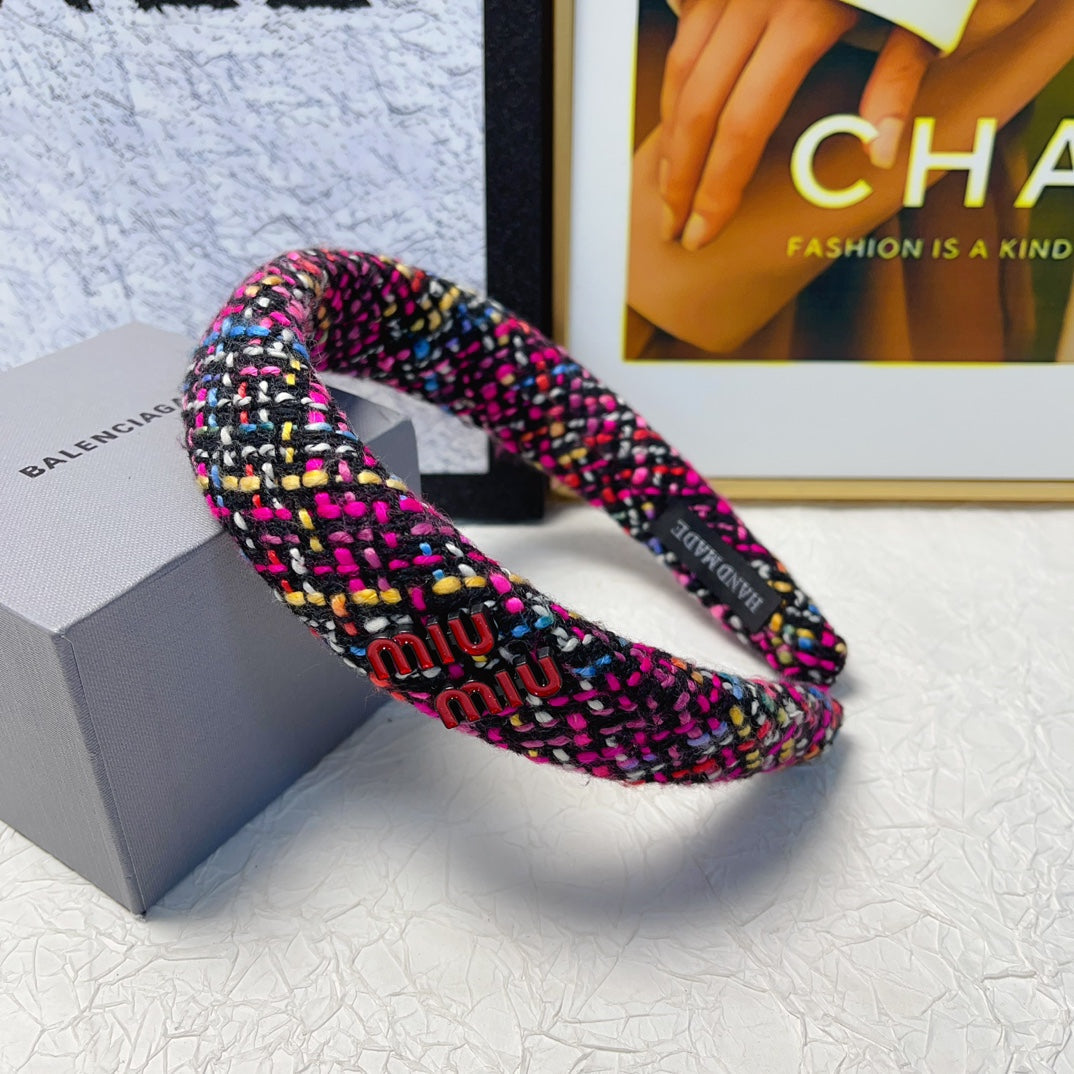 TWEED HEADBAND COLORFUL 161836