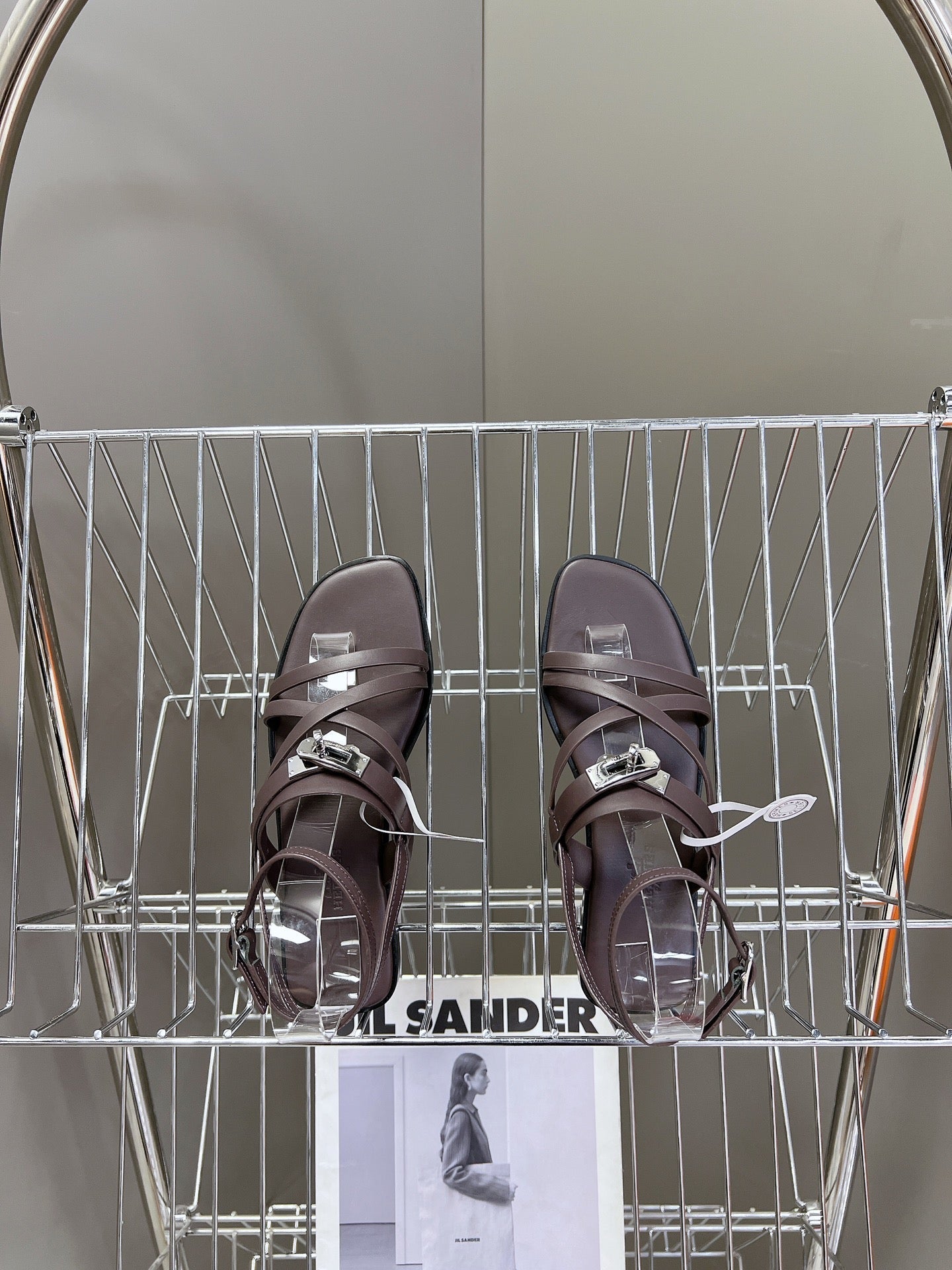 JUNE SANDAL CHOCOLATE CALFSKIN