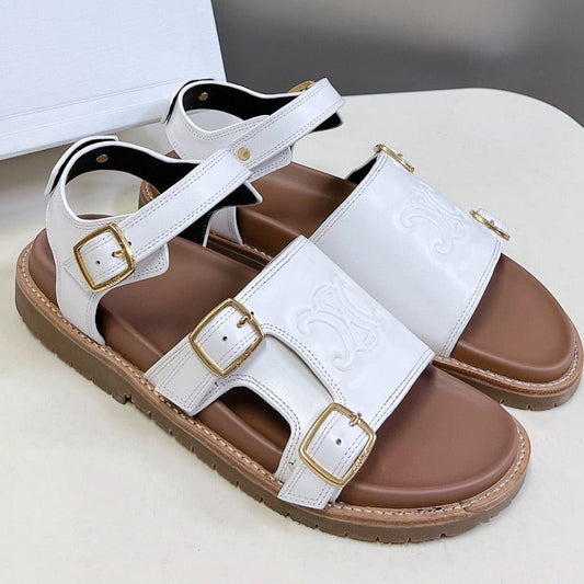 MINO SANDAL IN WHITE CALFSKIN