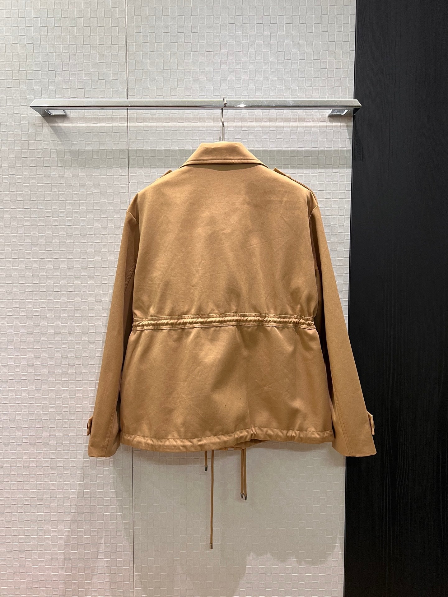 Loewe Style Cotton Twill Jacket With Leather Patch – Style 173