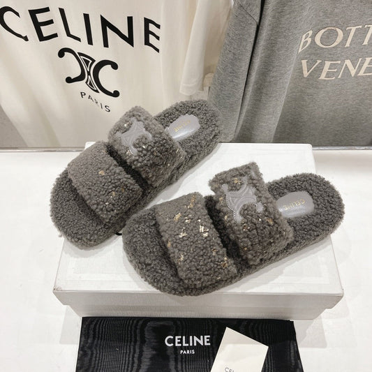 DAD SANDALS FOSSIL GRAY PURE SHEEP WOOL