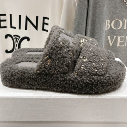 DAD SANDALS FOSSIL GRAY PURE SHEEP WOOL