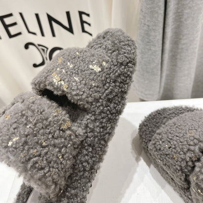 DAD SANDALS FOSSIL GRAY PURE SHEEP WOOL