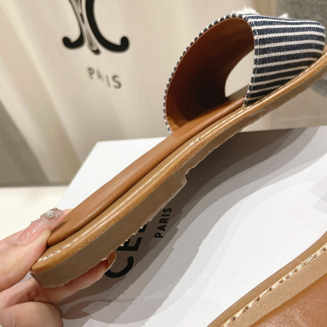 LYMPIA MULE IN TRIOMPHE JACQUARD WOOLLEN FABRIC White Black Caro