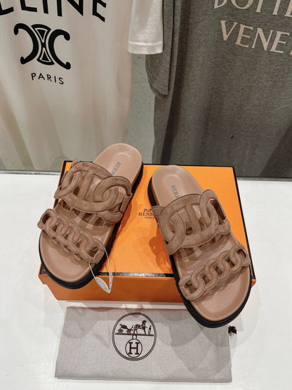 EXTRA SANDAL PASTEL PINK NUDE CALFSKIN