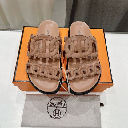 EXTRA SANDAL PASTEL PINK NUDE CALFSKIN