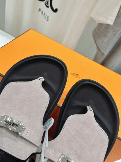 EMPIRE SANDAL BLACK MIX LIGHT GRAY SUEDE