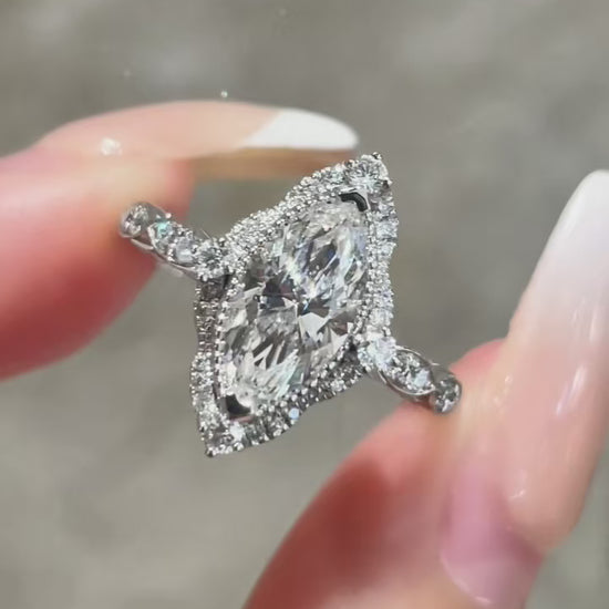 1.00ct Lab-Grown Diamond Style-Navette| IGI Certified | PT950 Platinum