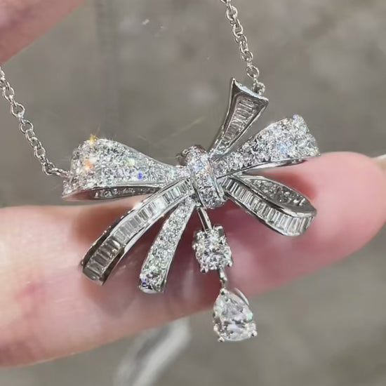 Full Pavé Lab Diamond Necklace – PT950 Platinum | Statement Design-3 | Now on Sale