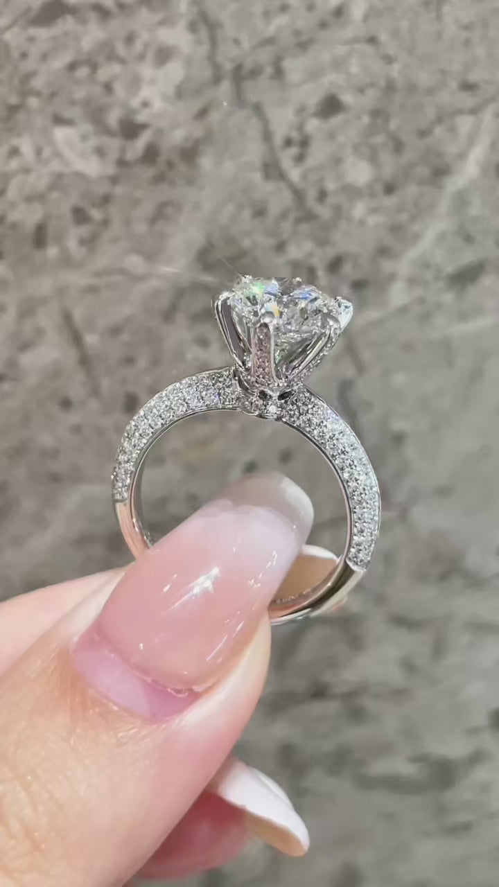 Classic Six-Prong 2.01ct Lab Diamond Ring – IGI Certified DE VS | Solid PT950 Platinum