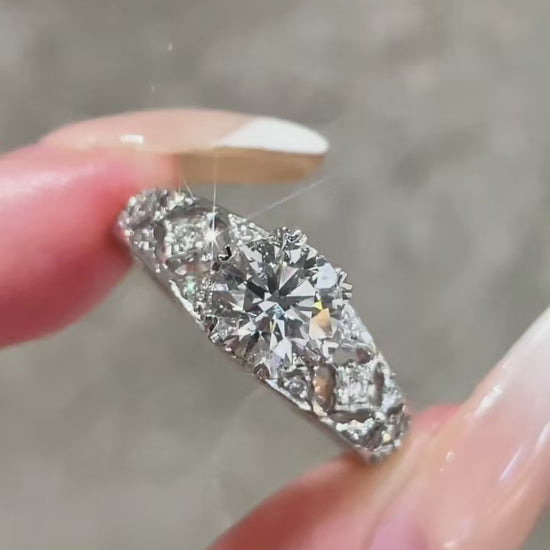 1.00ct Lab-Grown Diamond Style-Buccellati-Inspired| IGI Certified | PT950 Platinum