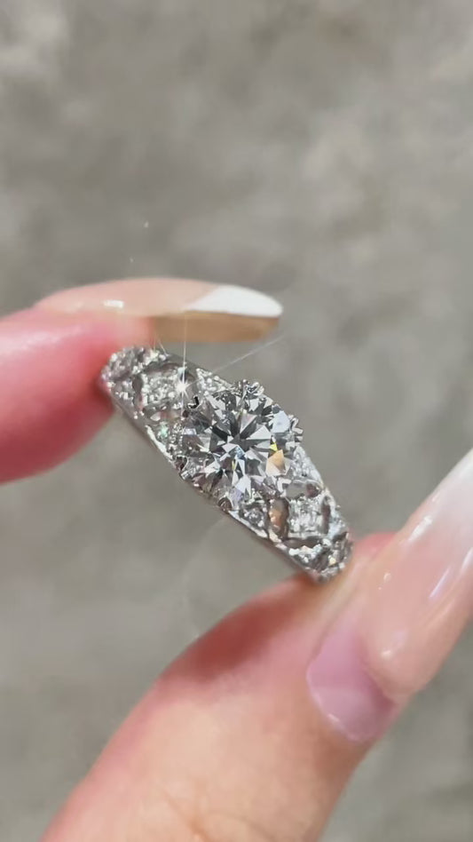 1.00ct Lab-Grown Diamond Style-Buccellati-Inspired| IGI Certified | PT950 Platinum