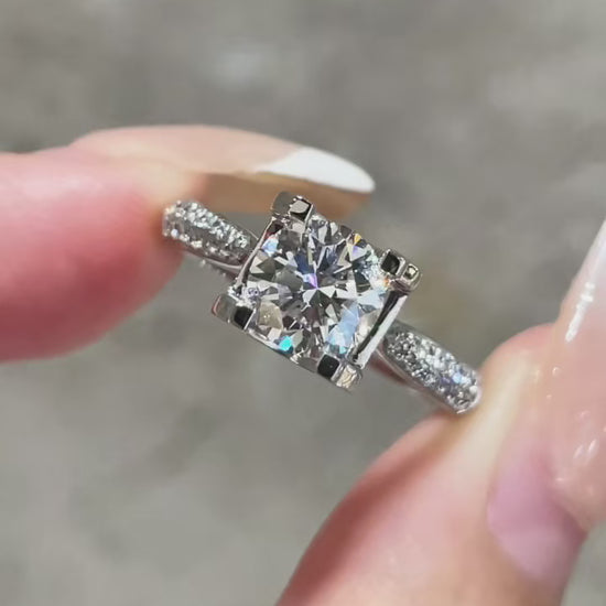 1.00ct Lab-Grown Diamond Style-Bull Head| IGI Certified | PT950 Platinum