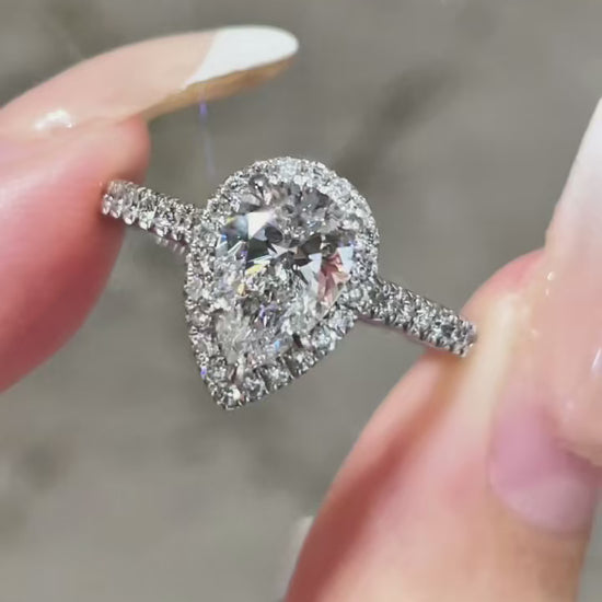 1.00ct Lab-Grown Diamond Style-Water Drop| IGI Certified | PT950 Platinum