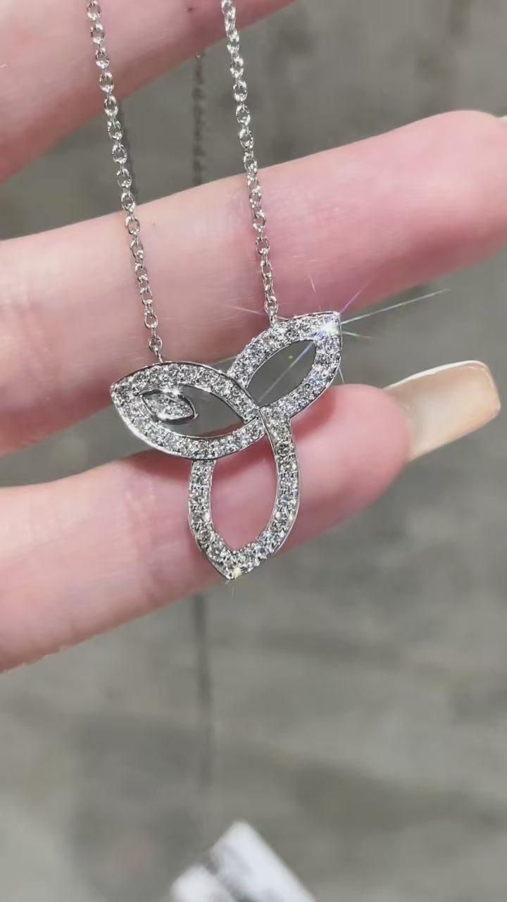 Full Pavé Lab Diamond Necklace – PT950 Platinum | Statement Design-5 | Now on Sale