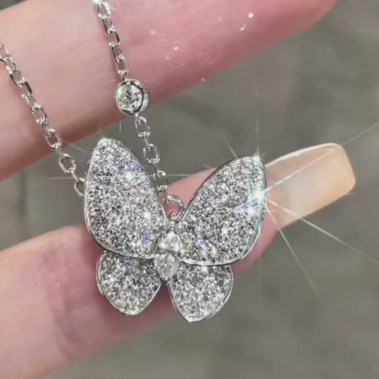 Full Pavé Lab Diamond Necklace – PT950 Platinum | Statement Design-7 | Now on Sale