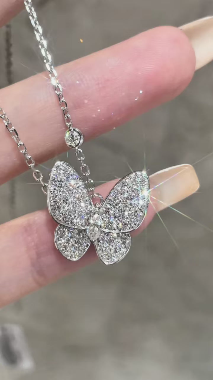 Full Pavé Lab Diamond Necklace – PT950 Platinum | Statement Design-7 | Now on Sale