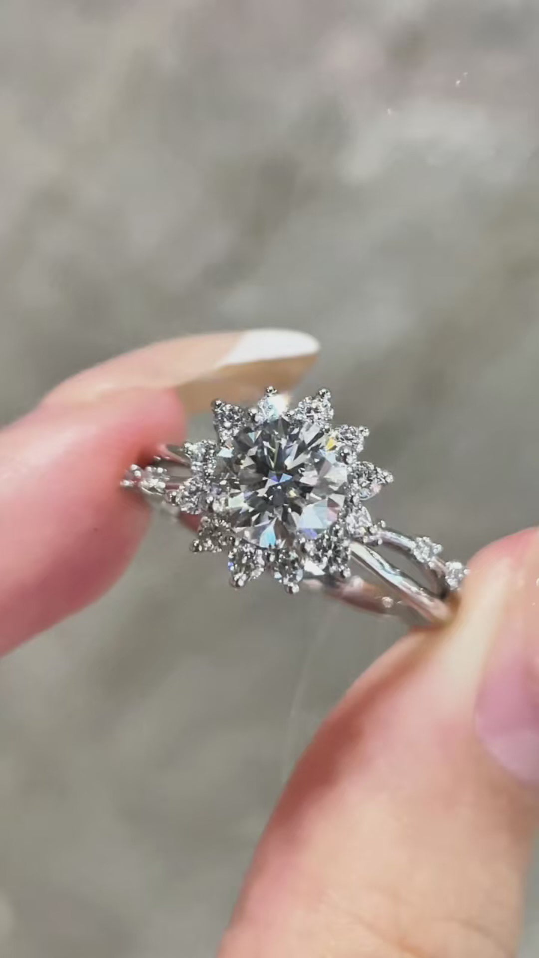 1.00ct Lab-Grown Diamond Style-Snow Flower| IGI Certified | PT950 Platinum