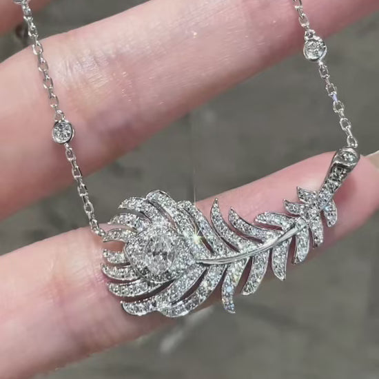 Full Pavé Lab Diamond Necklace – PT950 Platinum | Statement Design-6 | Now on Sale